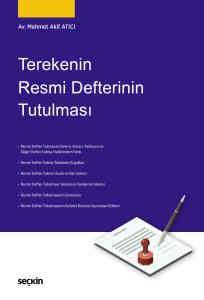 Terekenin Resmi Defterinin Tutulması